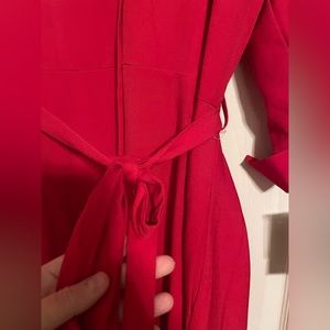 Women’s red belted dress! Size 16